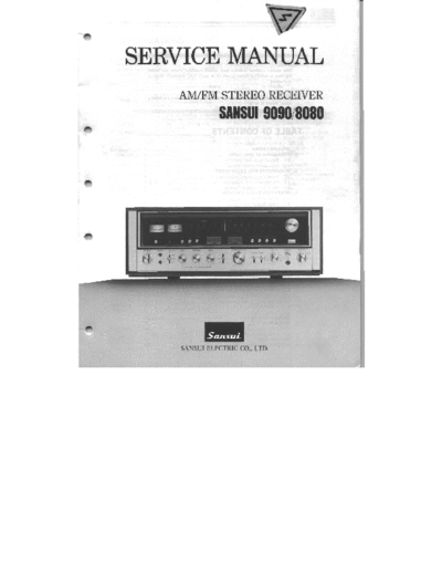 Sansui 9090 Service manual for Sansui 9090 / 8080 receiver-amplifier